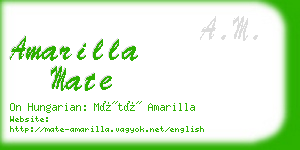 amarilla mate business card